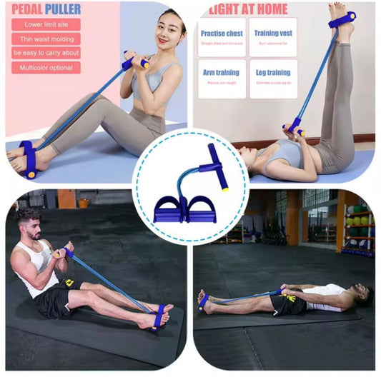 8.500F Appareil de musculation des cuisses et des jambes, 4 cordes de serrage, corde de traction, pédale, entraînement multifonctions