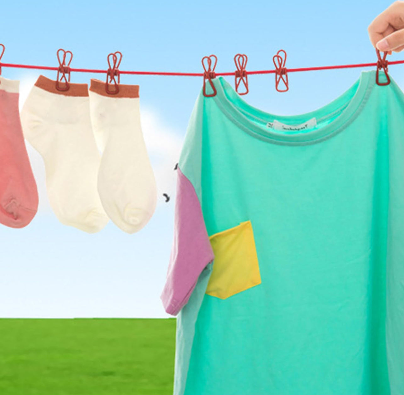 2 Pièces Corde à Linge avec Pinces à Linge, Corde à Linge Élastique, Corde à Linge Rétractable Portable