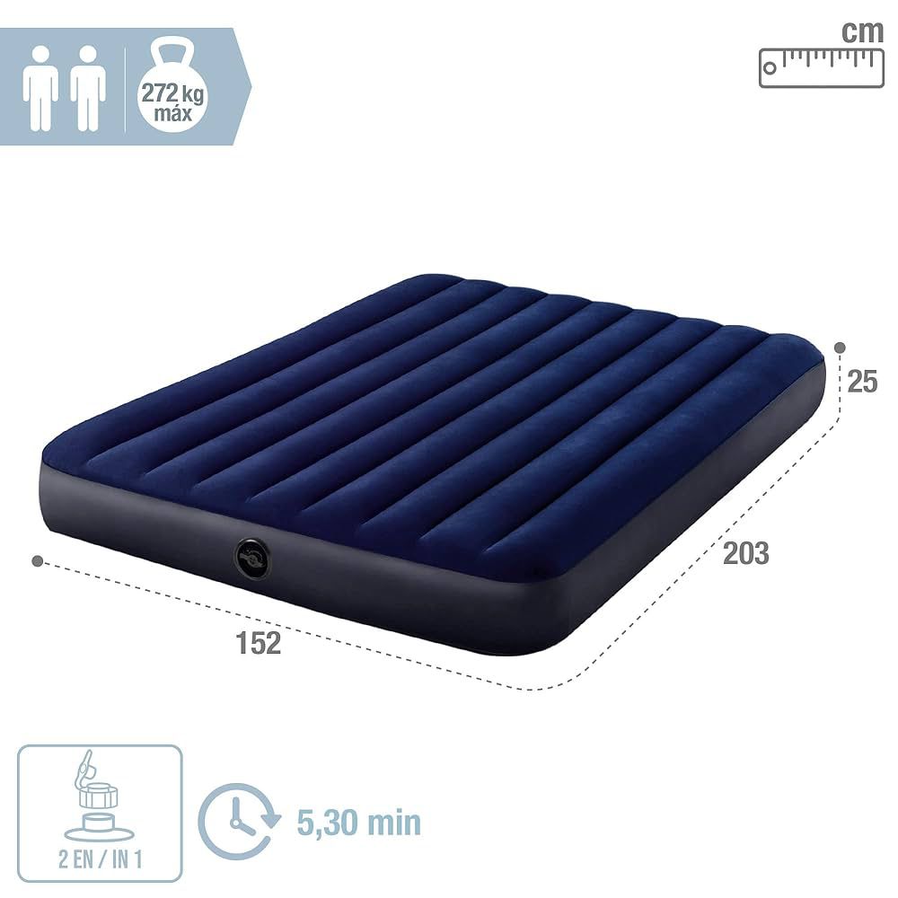 gonflable Durable avec des taies et pompe manuelle - 2 Places Confort