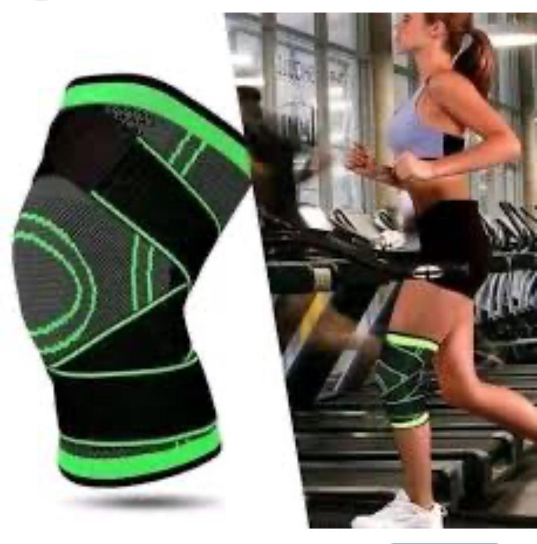 8.500F 2 Genouillère protège genoux / bandage pour le sport/vélo/pansement de protection - Noir \ Vert