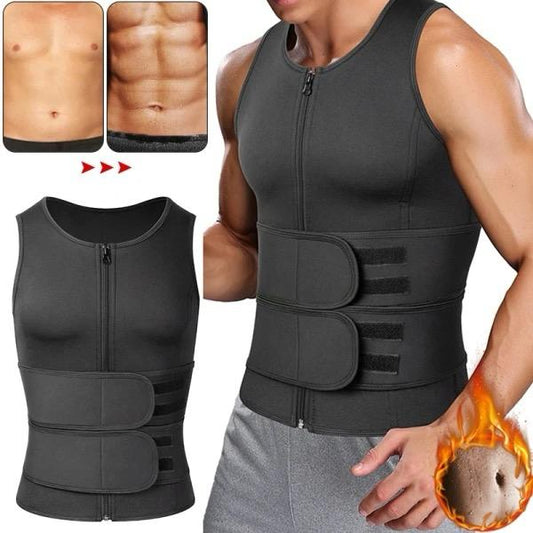 10.000F Gilet De Sauna De Compression Pour Hommes, Ceintures De Taille, Débardeur De Soutien Du Dos