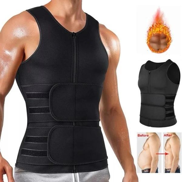 10.000F  Gilet De Sauna De Compression Pour Hommes, Ceintures De Taille, Débardeur De Soutien Du Dos