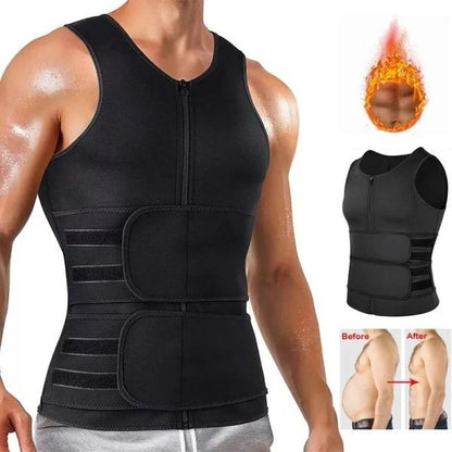 10.000F  Gilet De Sauna De Compression Pour Hommes, Ceintures De Taille, Débardeur De Soutien Du Dos