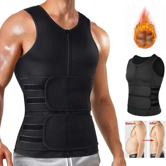 10.000F  Gilet De Sauna De Compression Pour Hommes, Ceintures De Taille, Débardeur De Soutien Du Dos