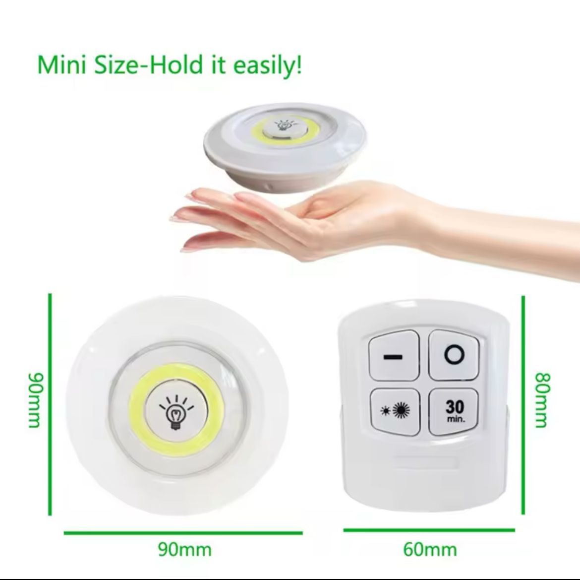 10.000F   Lot de 3 lumières LED adhésives avec télécommande sans fil