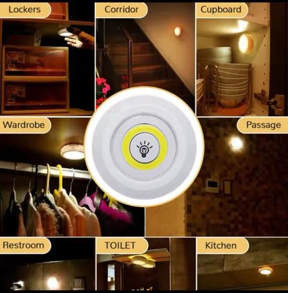 10.000F   Lot de 3 lumières LED adhésives avec télécommande sans fil