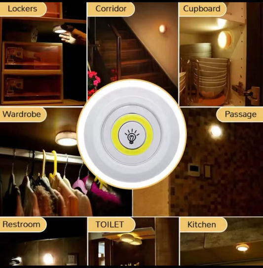 10.000F   Lot de 3 lumières LED adhésives avec télécommande sans fil