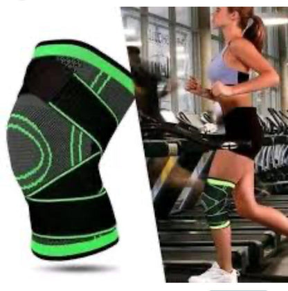 8.500F   2 Genouillère protège genoux / bandage pour le sport/vélo/pansement de protection - Noir \ Vert